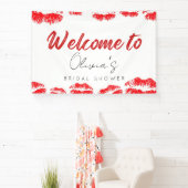 Küss Begrüßungsschild für das Brautparty auf Absch Banner (InSitu)