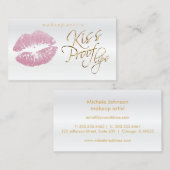 Kuss-Beweis-Lippen - rosa Glitzer und elegantes Visitenkarte (Vorne/Hinten)