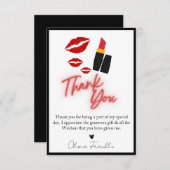 Küss das Brautparty zum Abschied Dankeskarte (Vorne/Hinten)