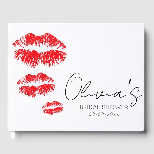 Küss das Brautparty zum Abschied Gästebuch (Vorderseite)