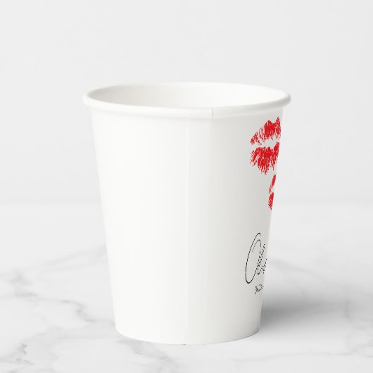 Küss das Brautparty zum Abschied Pappbecher (Rechts)