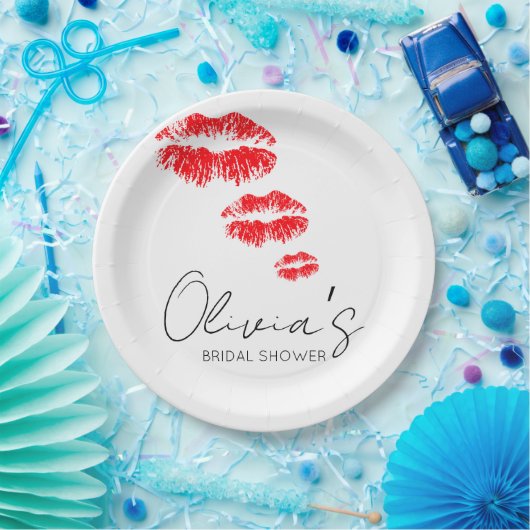 Küss das Brautparty zum Abschied Pappteller (Party)