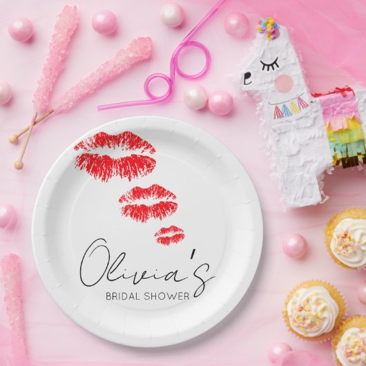 Küss das Brautparty zum Abschied Pappteller (Party)