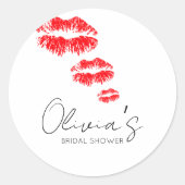 Küss das Brautparty zum Abschied Runder Aufkleber (Vorderseite)
