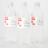 Küss das Brautparty zum Abschied Wasserflaschenetikett (Flaschen)