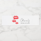 Küss das Brautparty zum Abschied Wasserflaschenetikett (Einzelnes Label)