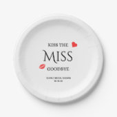 Küss das Miss-Goodbye-Brautparty Pappteller (Vorderseite)