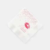 Küss das Miss Goodbye Party Brautparty Serviette (Ecke)