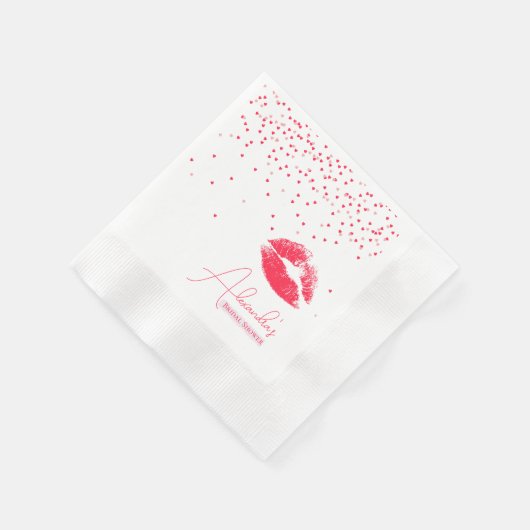 Küss das Miss Goodbye Party Brautparty Serviette (Ecke)