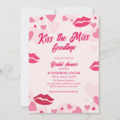 Küss das Valentinstag-Brautparty Einladung (Vorderseite)