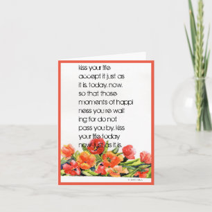 "Kuss dein Leben" Faltkarte Dankeskarte