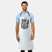 Küss den Koch und bringe ihm eine Bierküche Schürze (Getragen)