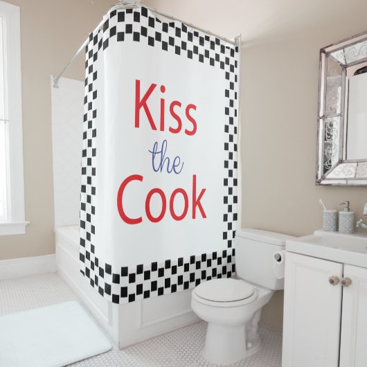 Kuss der Koch Duschvorhang (Beispiel)