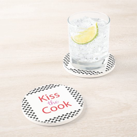 Kuss der Koch Getränkeuntersetzer (Seite)