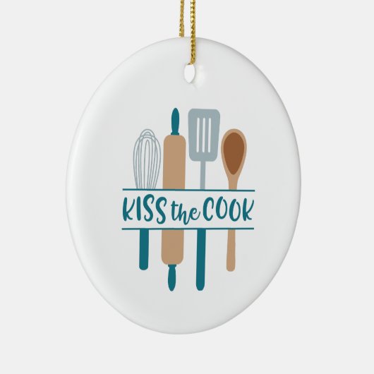 Kuss der Koch Keramik Ornament (Rechts)