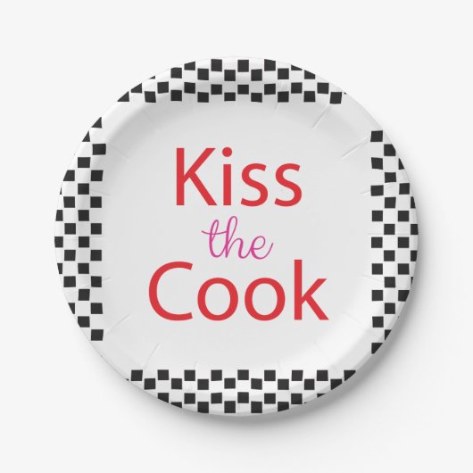 Kuss der Koch Pappteller (Vorderseite)