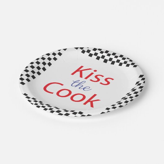 Kuss der Koch Pappteller (Schrägansicht)