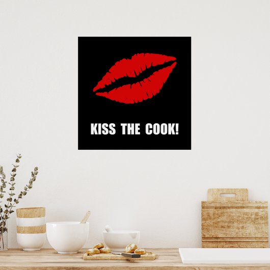 Kuss der Koch Poster (Küche)