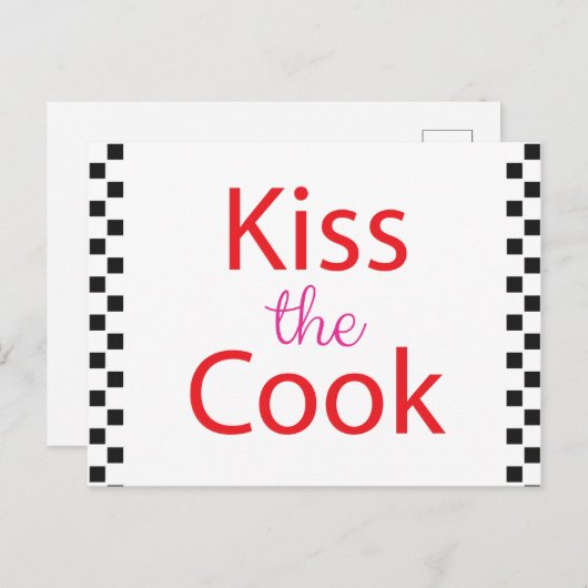 Kuss der Koch Postkarte (Vorne/Hinten)