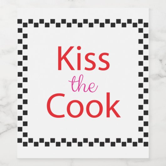 Kuss der Koch Weinetikett (Einzelnes Label)