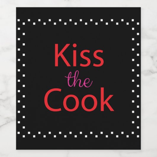 Kuss der Koch Weinetikett (Einzelnes Label)