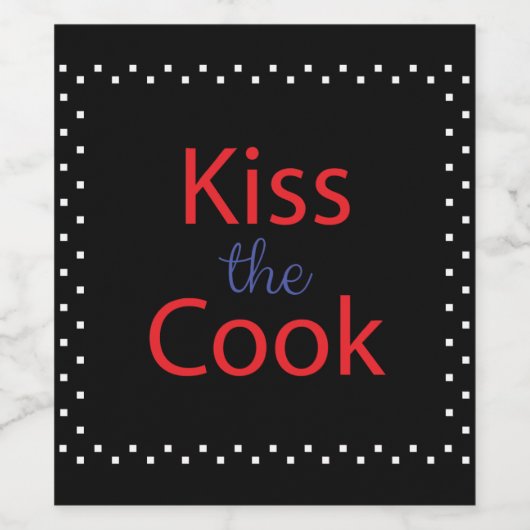 Kuss der Koch Weinetikett (Einzelnes Label)
