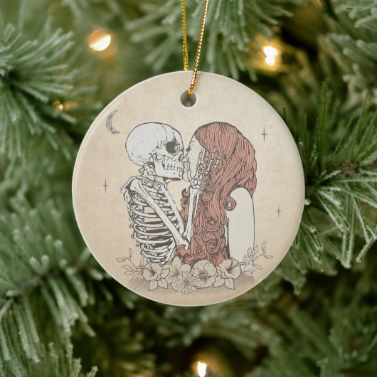 Kuss der Liebe des Todes Weihnachtsfeiertag Keramik Ornament (Baum)