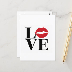 Kuss der Liebe: Red Lips Edition Post Card Postkarte