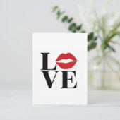 Kuss der Liebe: Red Lips Edition Post Card Postkarte (Stehend Vorderseite)