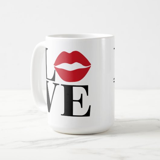 Kuss der Liebe: Red Lips Edition Tasse (Vorderseite Links)
