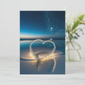 Kuss der Sternenleuchte: Crystal Starry Night Wedd Einladung (Stehend Vorderseite)