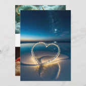 Kuss der Sternenleuchte: Crystal Starry Night Wedd Einladung (Vorne/Hinten)