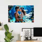 Kuss der Unterwasserliebenden Poster (Heimbüro)