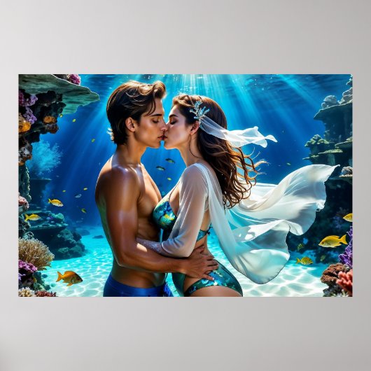 Kuss der Unterwasserliebenden Poster (Vorne)
