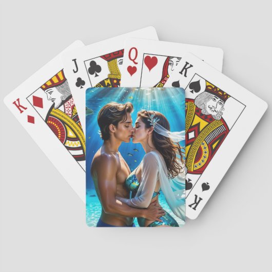 Kuss der Unterwasserliebenden Spielkarten (Rückseite)