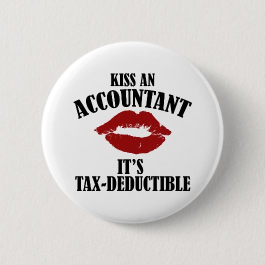 Kuss der Wirtschaftsprüfer lustige CPA Button (Vorderseite)