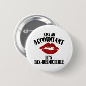 Kuss der Wirtschaftsprüfer lustige CPA Button (Vorne & Hinten)