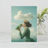 Kuss des Froschprinzen Einladung (Stehend Vorderseite)