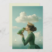 Kuss des Froschprinzen Einladung (Vorne/Hinten)