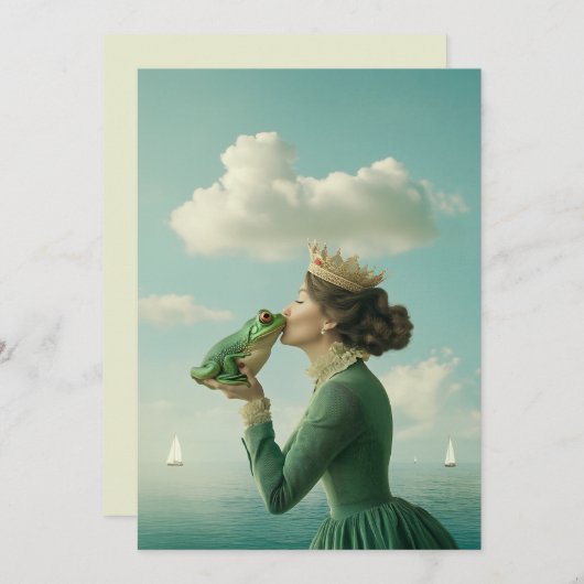 Kuss des Froschprinzen Einladung (Vorne/Hinten)