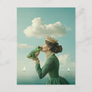 Kuss des Froschprinzen Feiertagspostkarte