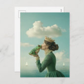 Kuss des Froschprinzen Feiertagspostkarte (Vorne/Hinten)