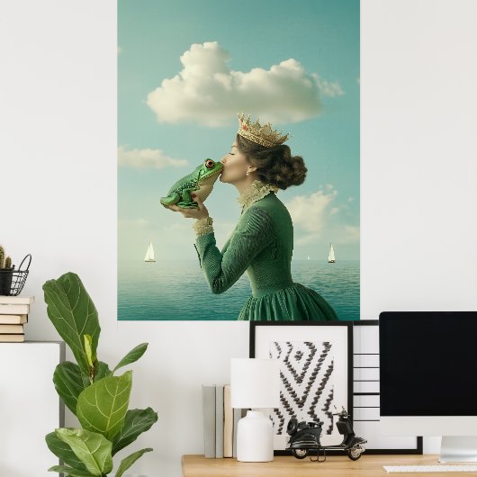 Kuss des Froschprinzen Poster (Heimbüro)