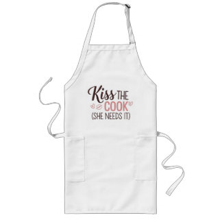 Küss die Cook-Schürze - sie braucht sie Lange Schürze