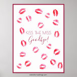 Kuss die Miss Game | Papierplakat Poster<br><div class="desc">Mit unserem Bachelorette Game Keepake Poster, dem "Kiss The Miss Goodbye", können Sie die Freude an den Feiern vor der Hochzeit genießen, eine köstliche Ergänzung zu jedem Brautparty oder Junggeselinnen-Abschied. Diese lustige und humorvolle Aktivität lädt die Gäste dazu ein, mit Lippenstift-Küssen verlassen und so einen wertvollen Sake für die zukünftige...</div>