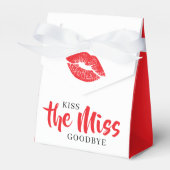 Küss die Miss Goodbye - Junggesellinnen-Abschiedsp Geschenkschachtel (Vorderseite)