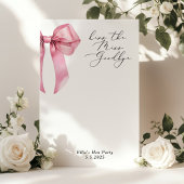 Küss die Miss Goodbye Pink Bow Hen Party Poster