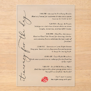 Küss die Miss Goodbye Tour für den Tag Acryleinladungen