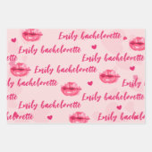 Küss die verpassen Goodbye Junggeselinnen-Abschied Geschenkpapier Set (Vorderseite 2)