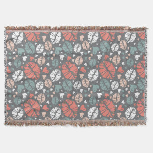 Kuss-Druck und Herz-Muster Decke